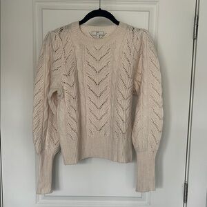 Joie “Leti” cashmere & wool sweater in cream, size S